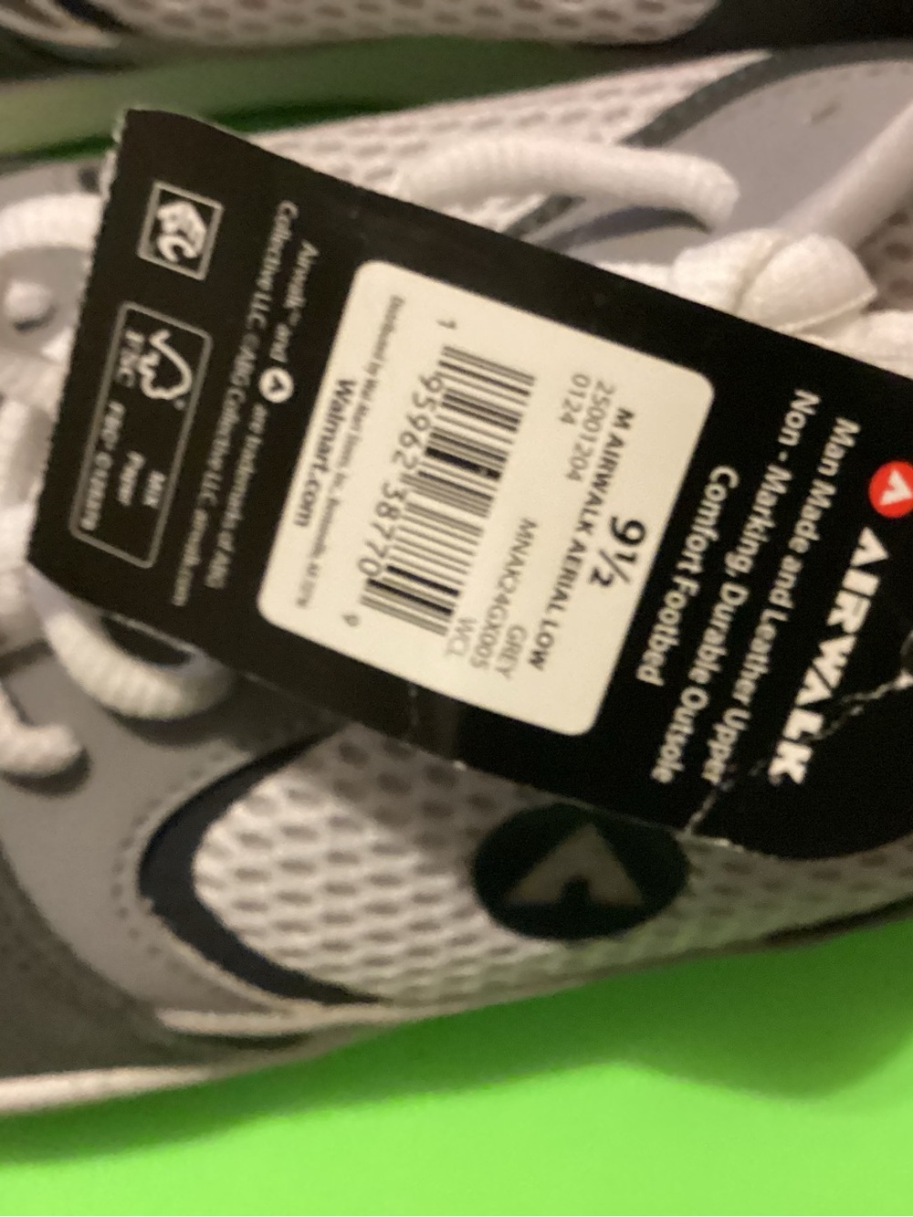 Airwalk Men's Sneakers 9 1/2 Grey no box - Picture 3 of 7